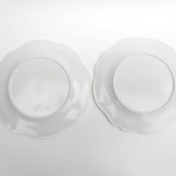 2 Melamine Scalloped Fish Salad Plates EUC - Picture 6 of 6